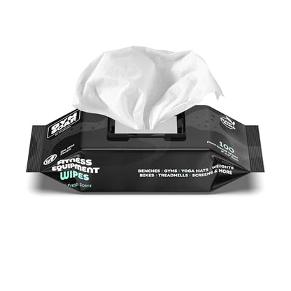 Gym & Yoga Mat Cleaner Wipes, Plant Based - 500 Gym Equipment Wipes to Clean Exercise Equipment, Treadmill, Peloton Bikes - Gym Supplies, Yoga Supplier, Cleaning Wipes for Home & Gym - Spa Fresh Scent