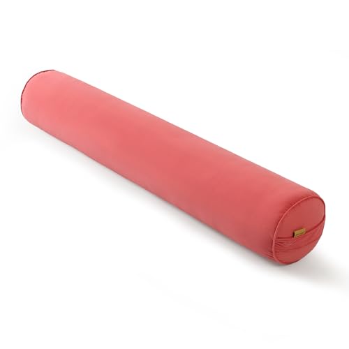 Body Pillow for Adults,Long Round Pillow,Big Cylindrical Pillow,Large Full Bolster Pillows for Side Sleepers (Coral Peach, 47.24"*7.87") - color: Coral Peach, size: 47.24"*7.87"