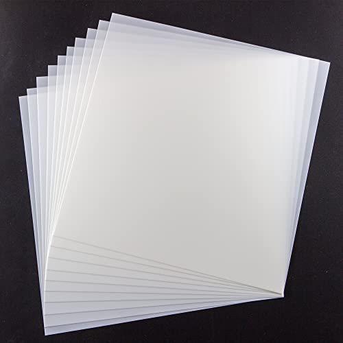 10PCS 7mil Blank Mylar Stencil Sheets,12X12 inch Milky Translucent PET Blank Stencils Sheets,Template Material for Cutting Machines, Laser Cutting, Food-Safe Craft Plastic - size: 7mil, 12" x 12”, 10 Pack