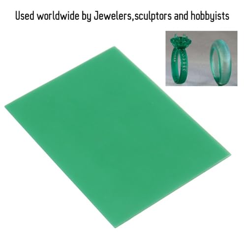 Green Jewelry Carving Wax Modeling Wax for Handmade Rings Earrings Bracelets Professional Sculpting Tool(1.0mm)