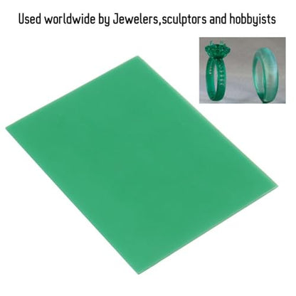 Green Jewelry Carving Wax Modeling Wax for Handmade Rings Earrings Bracelets Professional Sculpting Tool(1.0mm)