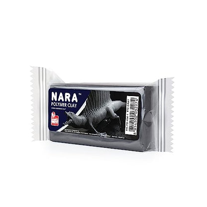 NARA Polymer Baking Clay, 1 Color, 1 Block, 454g (1 lb.) (Grey) - color: Grey