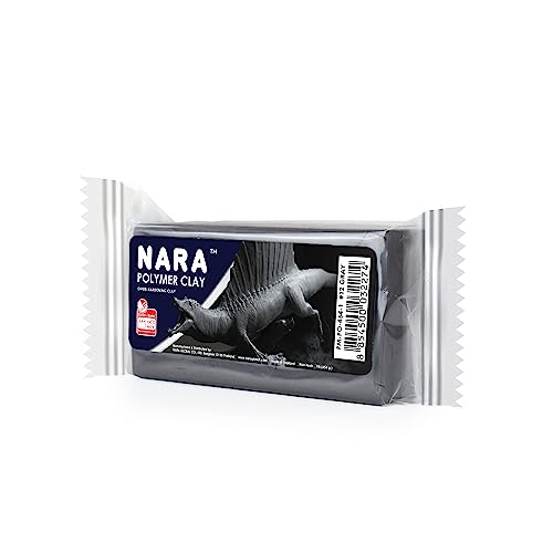 NARA Polymer Baking Clay, 1 Color, 1 Block, 454g (1 lb.) (Grey) - color: Grey