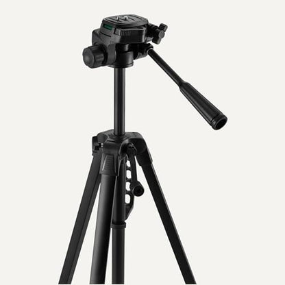Amazon Basics 60" Lightweight Tripod for Camera and Phone with Travel Bag, Remote Control, Phone Holder, Height Adjustable, Flexible Positioning, Wireless Capability, Aluminum, Black - size: 60-in, style: Tripod with Remote & Phone Holder