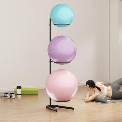 Yoga Ball Holder 3 Tier Exercise Ball Storage Rack