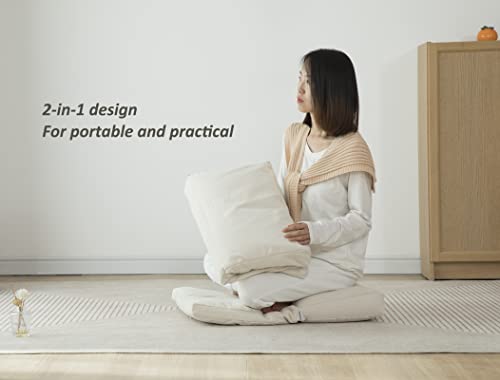 Meditation Cushion,Meditation Pillow and Zabuton 2-in-1 Portable Design(50 * 70CM).