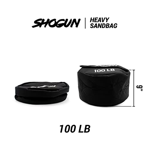 Shogun Sandbags for Working Out – Heavy Duty Workout Sandbag for Weight Training, Cross Training, Strongman, Fitness & Military Use – Adjustable Exercise Sand Bags for Full Body Training - color: Black, size: 100 LB