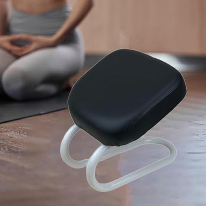Kneeling Meditation Stool Chair Sturdy Ergonomic Compact Adults Comfortable Gift Seat Meditation Bench for Studio Praying, Black - color: Black