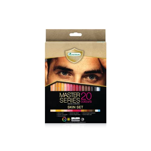 MASTERART Colored Pencils Master Series 20 Colors in Special Collection for Kids and Adults Coloring (SKIN SET) - style: SKIN SET
