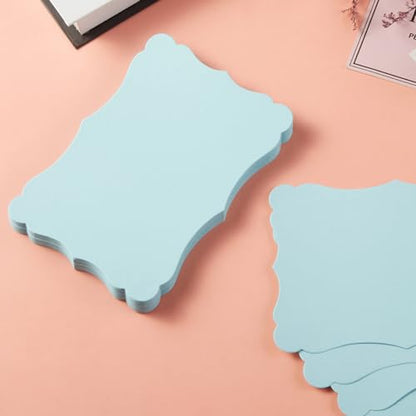50 Pack Blank Kraft Greeting Cards, Light Blue, 4x6IN | Thick Cardstock Paper, For DIY Gift Cards, Menus, Baby Shower Invitations, Wedding Invitations - color: Light Blue, size: 4x6IN