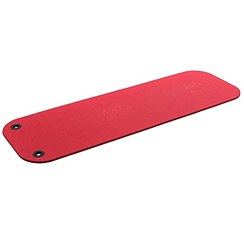 AIREX Official Coronella Exercise Mat - Home Workout Mat for Rehabilitation, Strength Training, Aerobics, Water Fitness, Exercise, Home Workouts, Floor Exercises with Premium Foam - color: Red, size: 72" x 23", style: With Hanging Grommets