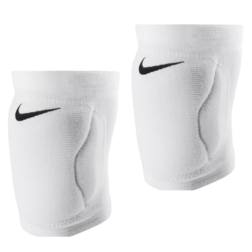Nike Premium Dri-Fit Knee Pads (1 Pair), Essential/Streak/Varsity, Cushioning/Sweat-wicking/Unisex (Streak White - XS/S) - color: Streak White - XS/S