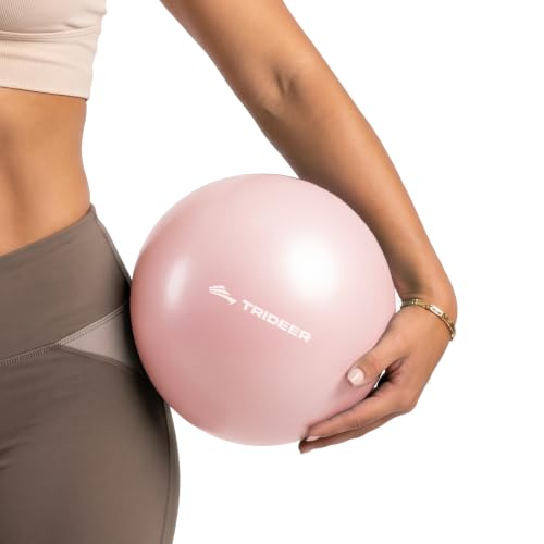 Trideer Yoga Ball for Exercise, Pilates, Core & Balance Training, Stability Ball for Pregnancy & Birthing Prep, Physical Therapy, Daily Stretching, Office Chair for Active Sitting, Quick Pump Included - color: Dusty Rose, size: XXS(9in./23cm) (Without Pum