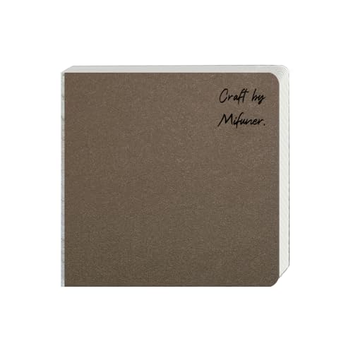 Square 3.9X3.9 300gsm Portable Watercolor Paper Pad Journal 60pgs (30 Sheets Front Back 2 Textures) Travel Size for Calligrapher Watercolor Sketch Book Water Color Paper Notebook Coffee - color: 300gsm-Coffee