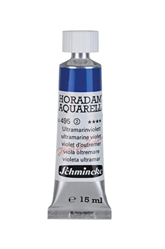 Schmincke HORADAM AQUARELL Ultramarine violet 15 ml, 14495006 - color: 495 ultramarine violet, size: 0.5 Fl Oz (Pack of 1)