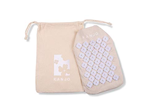 Kanjo Heat Therapy Acupressure Pillow - Neck and Stomach Pillow - Relieve Neck and Stomach Pain - Includes Travel Bag