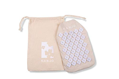 Kanjo Heat Therapy Acupressure Pillow - Neck and Stomach Pillow - Relieve Neck and Stomach Pain - Includes Travel Bag