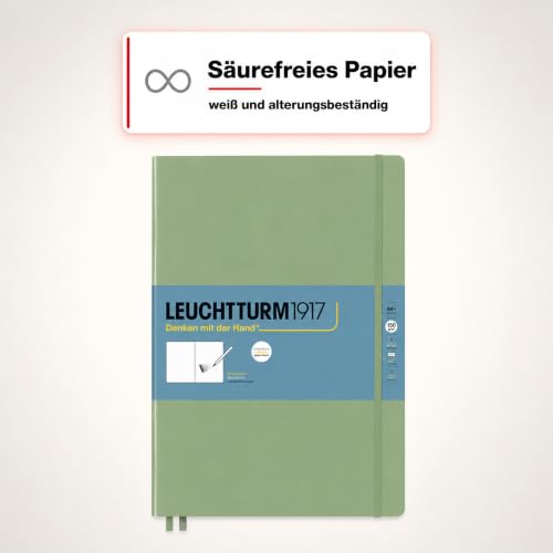 Leuchtturm1917 - Master A4 Hardcover Sketchbook (Sage) - 112 Pages of 150g/m² Paper - color: Sage, size: Master (A4+)