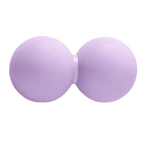 Double Lacrosse & Micro-Elastic Peanut Massage Ball - Myofascial Release Tool for Muscle, Back, Foot, and Physical Therapy, Mobility Roller for Acupressure and Relaxation (Purple) - color: Purple