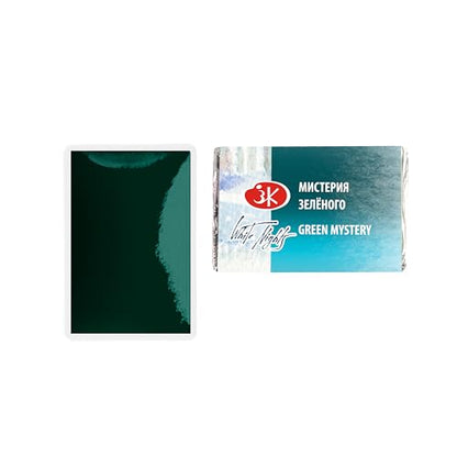 White Nights Limited Edition Granulation Metamorphoses Watercolor Collection of Professional Artist Grade Paints Vibrant Lightfast Colors by Nevskaya Palitra (Green Mystery) - color: Green Mystery
