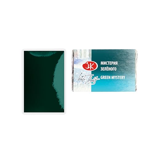 White Nights Limited Edition Granulation Metamorphoses Watercolor Collection of Professional Artist Grade Paints Vibrant Lightfast Colors by Nevskaya Palitra (Green Mystery) - color: Green Mystery