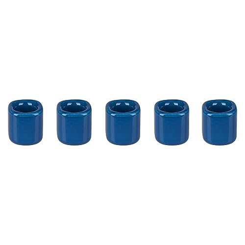 Mega Candles 5 pcs Dark Blue 1/2 Inch Diameter Ceramic Chime Ritual Spell Candle Holders, Great for Casting Chimes, Meditation, Rituals, Spells, Vigil, Witchcraft, Wiccan Supplies - color: Dark Blue, size: 5 Pieces