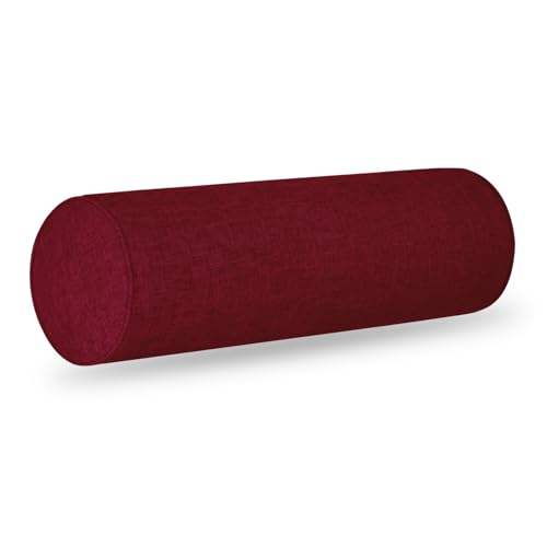 Durable Neck Cervical Pillowcases, Throw Pillow Cover– Perfect for Memory Foam Neck Roll Pillows&Neck Roll Pillow, Easy to Wash & Matches Your Sofa/Bed (Rose Red, 6x18) - color: Rose Red, size: 6x18