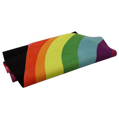 YOGA DESIGN LAB | The Combo Yoga Mat | 2-in-1 Mat+Towel | Eco Luxury | Ideal for Hot Yoga, Power, Bikram, Ashtanga, Sweat | Studio Quality | Includes Carrying Strap! - color: Rainbow, size: 3.5mm