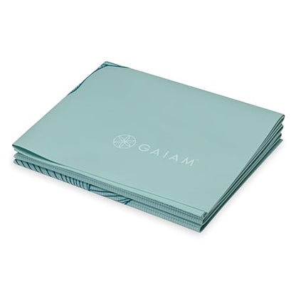 Gaiam Foldable Yoga Mat, 2mm Icy Paisley - color: Serene Dahlias