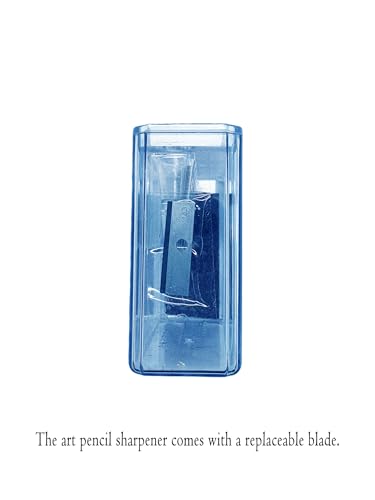 4-Hole Art Pencil Sharpener,Sketch Sharpener,Long Lead Grinding Tool,Suitable for Artists and Drawing Enthusiasts (E.2 Pieces (Blue))