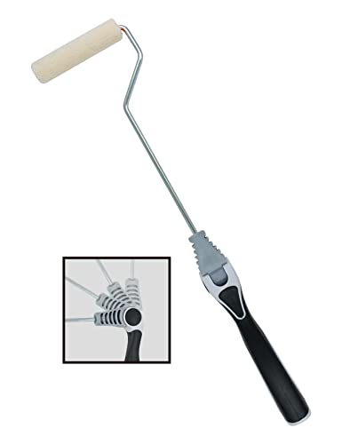 ROLLINGDOG 4" Radiator Behind Roller | 4 Inch Extender Multi Angle Long Handle ,Detail Painting at Awkward Corners and Architrave(Overall Length 19) - color: Threaded Fit Roller