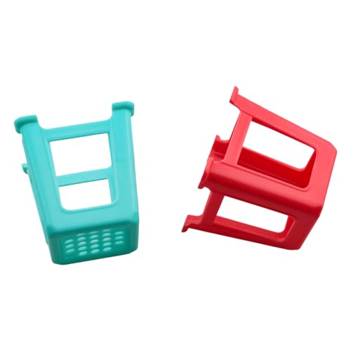16PCS Mini Canvas Stand Fluid Acrylic Paint Pouring Support Base Chair Shaped Design Solid Colour Plastic Fluid Painting Tool Blue Purple Pink Red