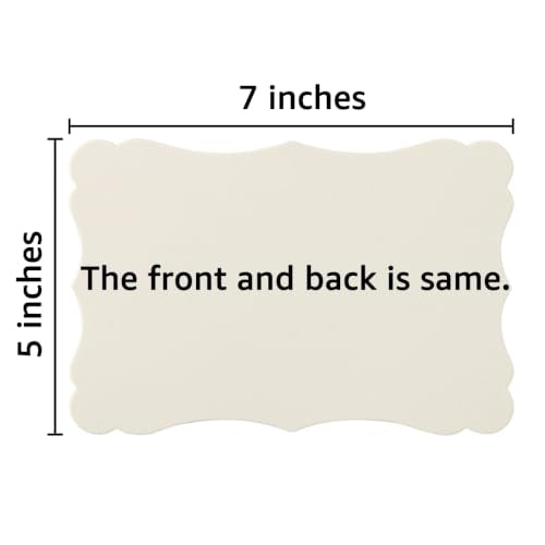 50 Pack Blank Kraft Greeting Cards, Cream, 5x7IN | Thick Cardstock Paper, For DIY Gift Cards, Menus, Baby Shower Invitations, Wedding Invitations - color: Cream, size: 5x7IN