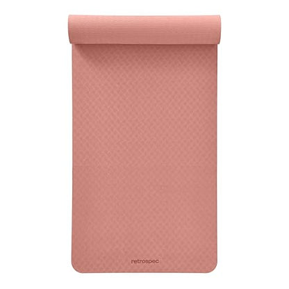 Retrospec Zuma 1/2" Yoga Mat Non Slip Exercise Mat For Pilates, Workout - color: Rose