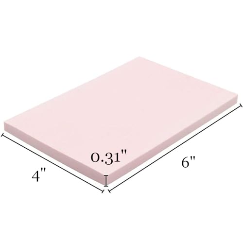 Tosnail 16 Pack Rubber Stamp Carving Blocks, 4 x 6 Inches Soft Linoleum Block for Beginners and Professional Engraving Printing, Stamp Making, Pink