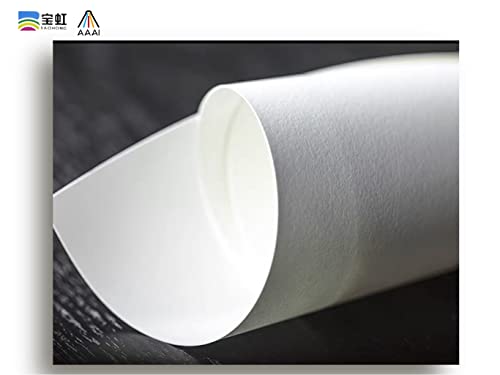 BAOHONG Academy Grade Watercolor Roll, 100% Cotton, Acid-Free, 140LB/300GSM, Cold Press Textured (Roll of 390x540mm, 10 Sheets in Cold Press) - size: Roll of 15.4" x 21.3", 10 Sheets in Cold Press