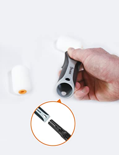 ROLLINGDOG 2 Inch Small Paint Roller Frame Single Rod | Use with 2 inch Mini Paint Roller Covers for Smooth Cutting in and Detail Painting - color: 2" Roller Frame