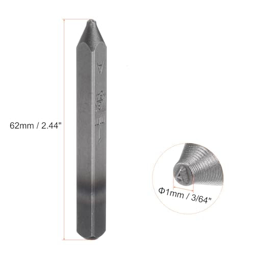 HARFINGTON 27pcs Letter Stamp Set 3/64" 1mm High Tool Steel A-Z & Punch Press Tools Metal Stamps Set Hammer Hand Punch for Metal Plastic Wood Leather Brass Stamping - size: 1mm