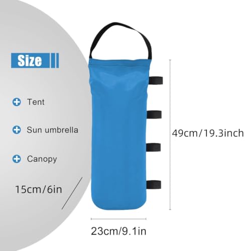 145 LBS Canopy Weights Sand Bags, 4-Pack Sand Bags for Weight Outdoor Advertising Tent Sunshade Fixed Windproof Pop up Canopy Tent Weights (Blue) - color: Blue
