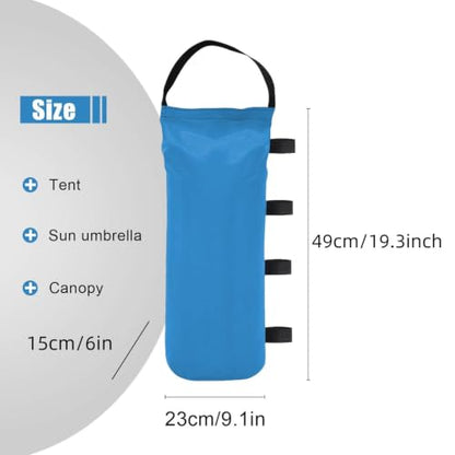 145 LBS Canopy Weights Sand Bags, 4-Pack Sand Bags for Weight Outdoor Advertising Tent Sunshade Fixed Windproof Pop up Canopy Tent Weights (Blue) - color: Blue