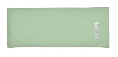 Wellrox Weighted Eye Pillow - Flaxseeds & Lavender Eye Pillow Weighted for Restorative Yoga, Meditation & Stress Relief (Green, Scented) - color: Green