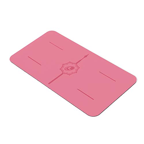Liforme Yoga Pad - Revolutionary Alignment System, Advanced Non-Slip Grip | Eco-friendly, Non-Toxic, Sweat-Resistant, 4.2mm thick pad for knee, elbow and hand support during Yoga, Free Yoga Bag - color: Rose