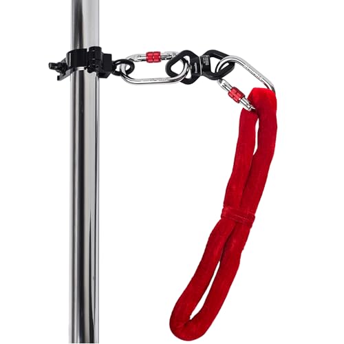 Dreamlin Dance Pole Hanging Clamp for Pole Dancing Accessories and Aerial Silks Silkii Equipment Grip for Flying Pole Dance Swivel Aerial Yoga for Home - color: Black set-5