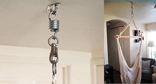 Premium Porch Swing Spring for Swing Rust Resistant 1100LBS Hammock Chair Spring Hook for Patio Spring Swing Hook - size: 4Inch