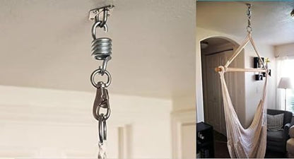 Premium Porch Swing Spring for Swing Rust Resistant 1100LBS Hammock Chair Spring Hook for Patio Spring Swing Hook - size: 4Inch