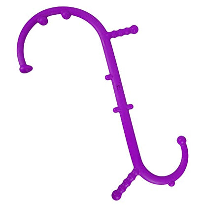 Shrdaepe Massage Trigger Point Cane, Muscle Release Tool Self Massage Hook Cane, Handheld Back, Neck, Shoulder, Leg and Feet Massager Rod, Body Deep Tissue Gifts for Men & Women, Purple - color: Purple