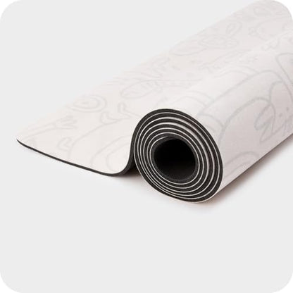 WeGym Yoga Mat, 4 mm Cushioned Non-Slip for Yoga, Pilates and Home Workouts - color: Stone Graffiti, style: Suede