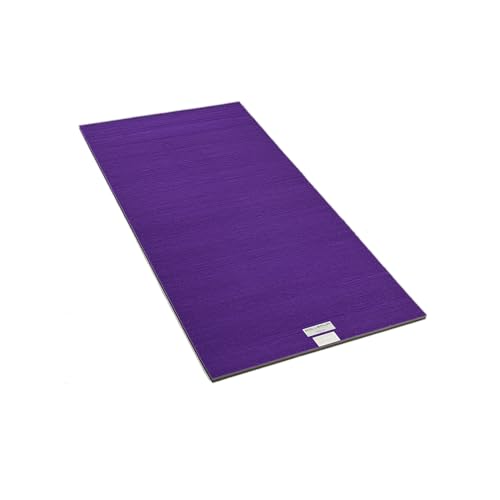 Dollamur 5'x10'x1-3/8" Gymnastics Mat, Carpeted Mat for Tumbling and Cheerleading, FLEXI-Roll® - color: Purple