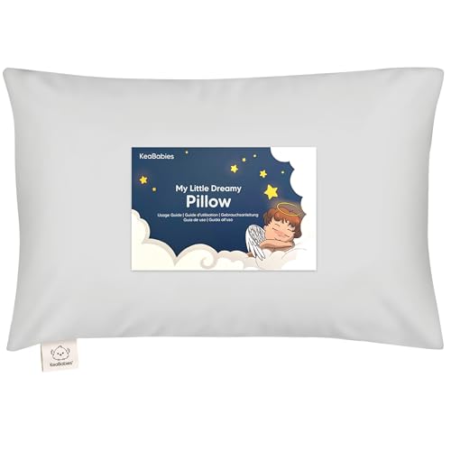 Toddler Pillow with Pillowcase, 13x18 My Little Dreamy Pillow (French Gray) - color: French Gray