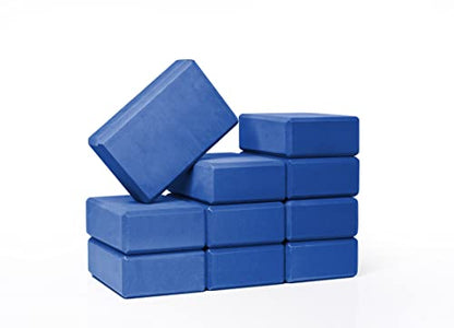3in Foam Bulk Yoga Blocks, 10 Pack - color: Dark Blue